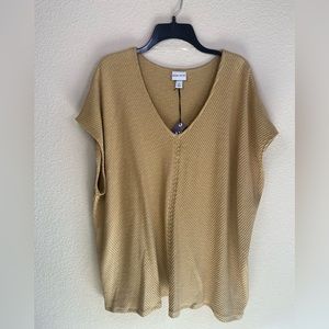Tan cap sleeve sweater